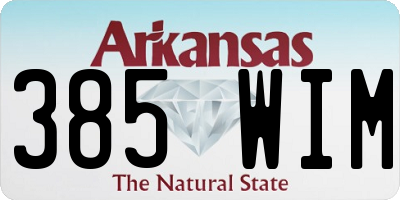 AR license plate 385WIM