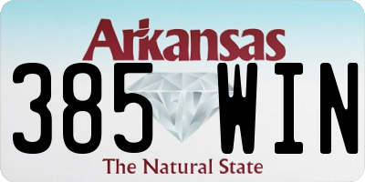 AR license plate 385WIN