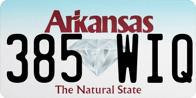 AR license plate 385WIQ