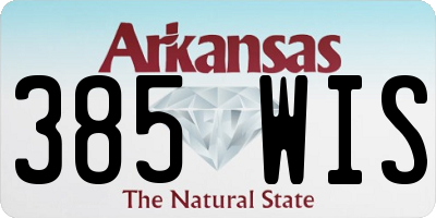 AR license plate 385WIS