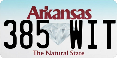 AR license plate 385WIT