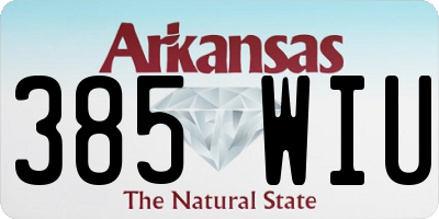 AR license plate 385WIU
