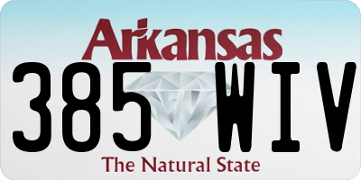 AR license plate 385WIV