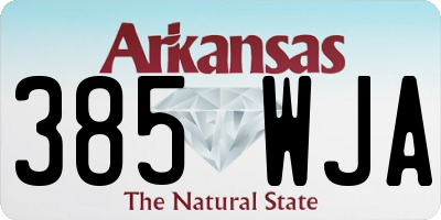 AR license plate 385WJA