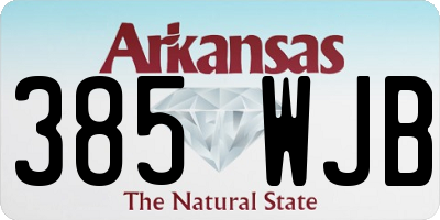 AR license plate 385WJB
