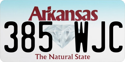 AR license plate 385WJC
