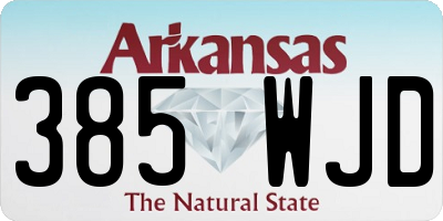 AR license plate 385WJD