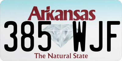 AR license plate 385WJF