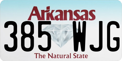 AR license plate 385WJG