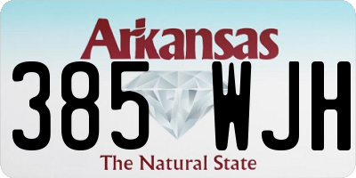 AR license plate 385WJH