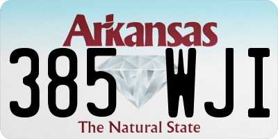 AR license plate 385WJI