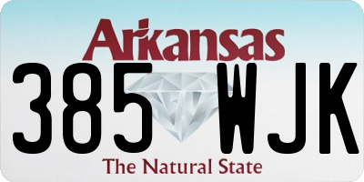 AR license plate 385WJK