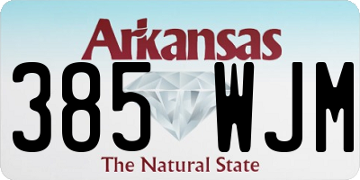 AR license plate 385WJM