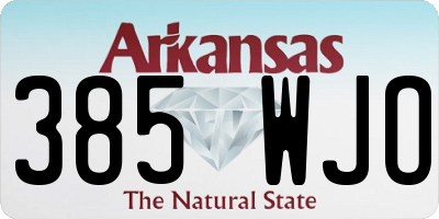AR license plate 385WJO