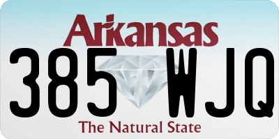 AR license plate 385WJQ