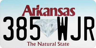AR license plate 385WJR