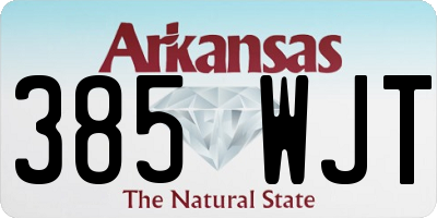 AR license plate 385WJT
