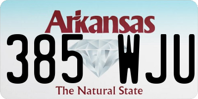 AR license plate 385WJU