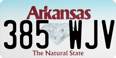 AR license plate 385WJV