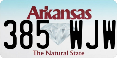 AR license plate 385WJW