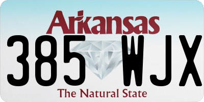AR license plate 385WJX