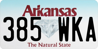 AR license plate 385WKA