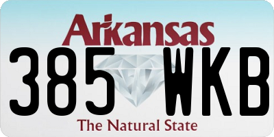 AR license plate 385WKB