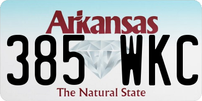 AR license plate 385WKC