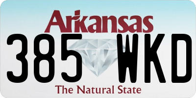 AR license plate 385WKD