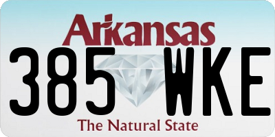 AR license plate 385WKE