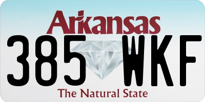 AR license plate 385WKF