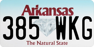AR license plate 385WKG
