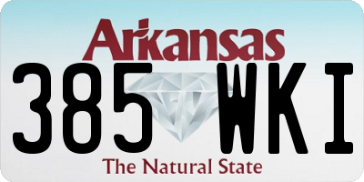 AR license plate 385WKI