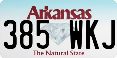 AR license plate 385WKJ