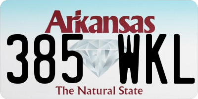 AR license plate 385WKL
