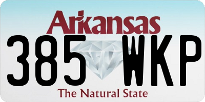 AR license plate 385WKP