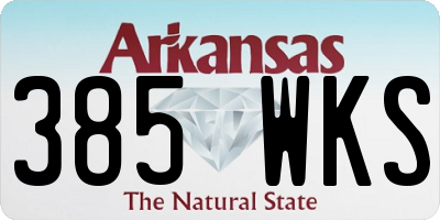 AR license plate 385WKS