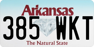AR license plate 385WKT