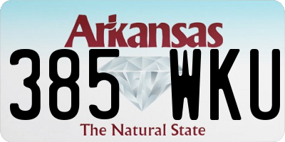 AR license plate 385WKU