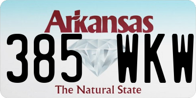 AR license plate 385WKW