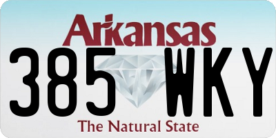AR license plate 385WKY