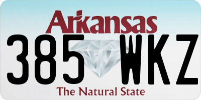 AR license plate 385WKZ