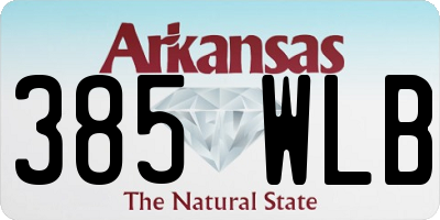 AR license plate 385WLB