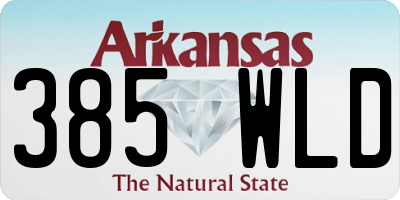AR license plate 385WLD