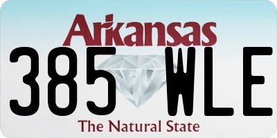 AR license plate 385WLE