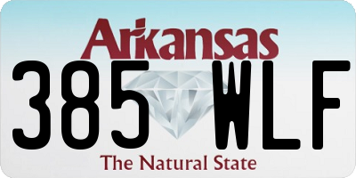 AR license plate 385WLF