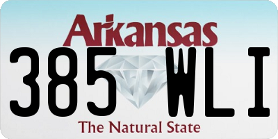 AR license plate 385WLI