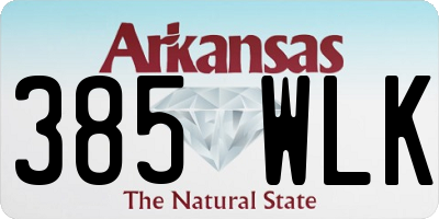 AR license plate 385WLK