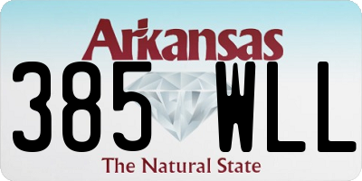 AR license plate 385WLL