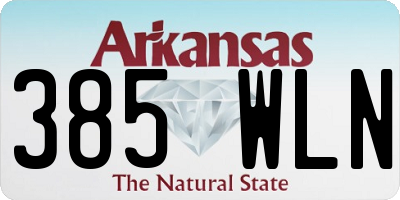 AR license plate 385WLN